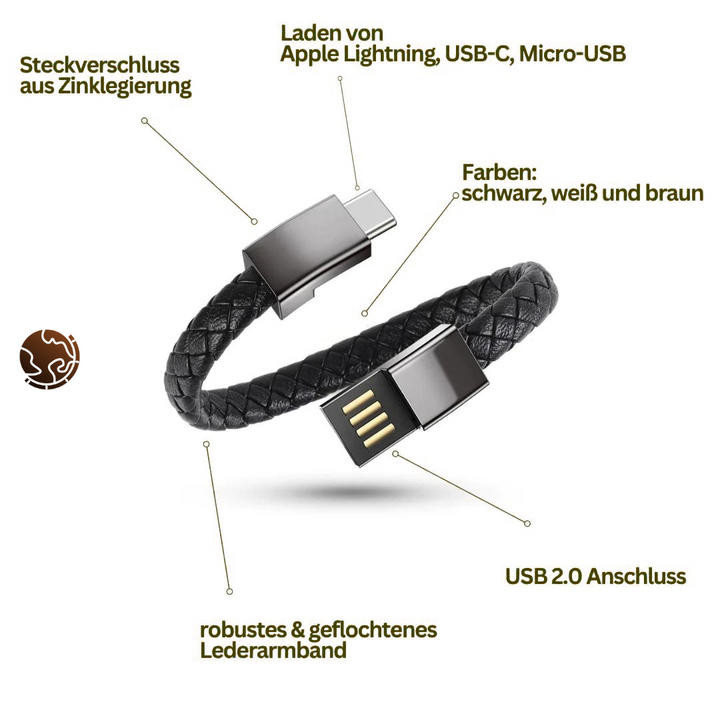 Charge Pal™ - USB Habitarmband